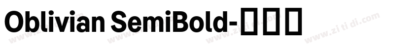 Oblivian SemiBold字体转换